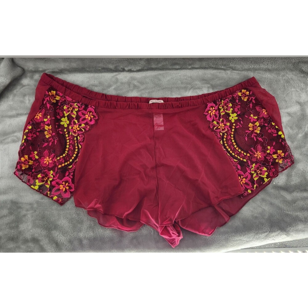 Adore Me Women's Size‎ 1X Red Floral Sleepwear Shorts Bottoms NWOt